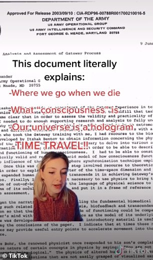 Tik tok users discover a 1983 CIA report about transcending spacetime
